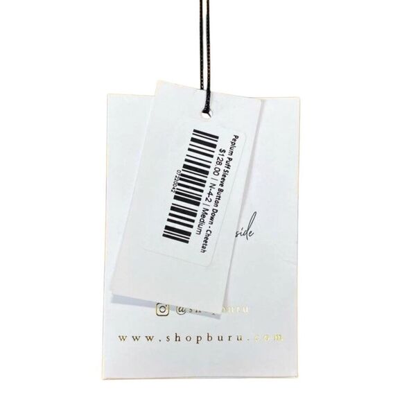 Buru cheetah blouse NWT - Picture 4 of 5